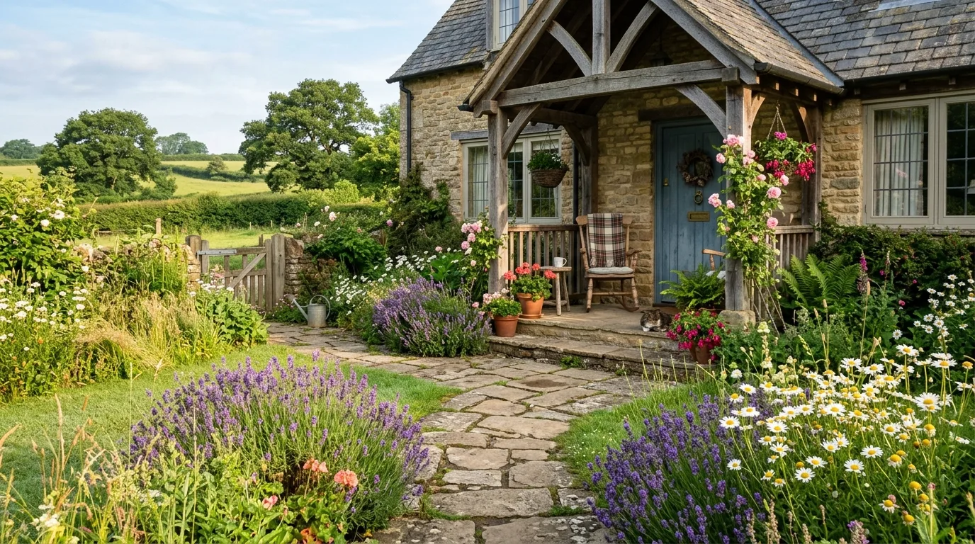 Wood Fence and Plant Mix